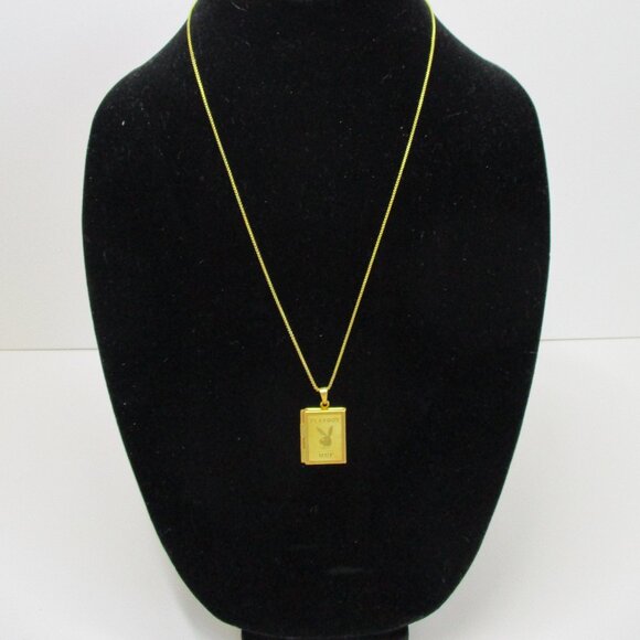 HUF x Playboy Gold Tone Locket Necklace Beautiful! - Picture 1 of 8